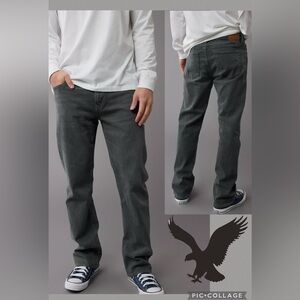 American Eagle Men’s Flex Stretch Straight Jeans Gray Wash Size 34x30 NWT